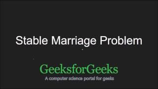 Stable Marriage Problem | GeeksforGeeks