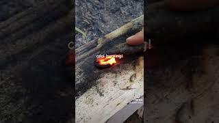 (primitive technology) coal burning technique #shorts #nature #primitivetechnology #bushcraft