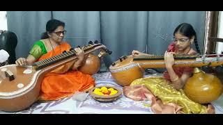 Shankharabharanam Varnam on Veena By Samyuktha and Lakshmi Padmavathi Garu