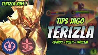 CARA MAIN TERIZLA BUFF ! BUILD & EMBLEM TERIZLA TERSAKIT 2024 ! | TERIZLA EXP LANE GAMEPLAY