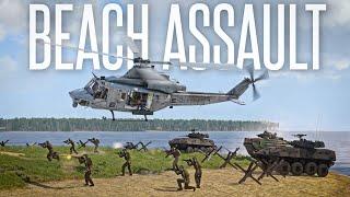 MASSIVE AMPHIBIOUS BEACH ASSAULT! - Arma 3 Milsim Operation Gameplay