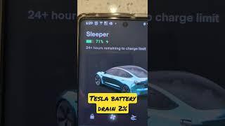 Tesla major battery drain while plugged in #teslamodel3 #teslahack #tesla