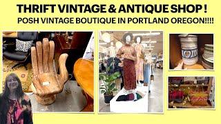 THRIFT VINTAGE AND ANTIQUE BOUTIQUE URBANITE PDX!! THRIFT HAUL AND VLOG