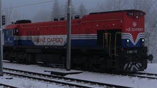 Croatian Cargo work train, Locomotive:  EMD G26C 9278 2062 119-5, Skrad 6.12.2021