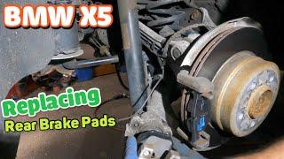 BMW X5 Replacing rear brake pads and pad wear sensor