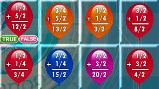 Math Balloons Fractions Game Overview / Tutorial