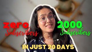 How I get 2000 subscribers in 20 days in 2025