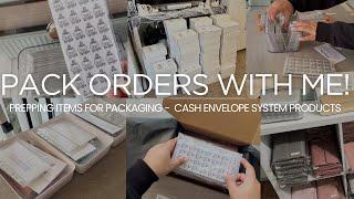 My First Pack Orders With Me | Prepping Items & Packaging After Restock Cash Envelope Products