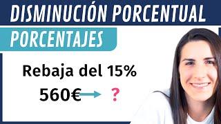 DISMINUCIONES PORCENTUALES  Cálculo de Descuentos y Rebajas