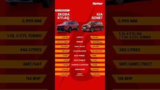 Skoda Kylaq vs Kia Sonet vs Hyundai Venue