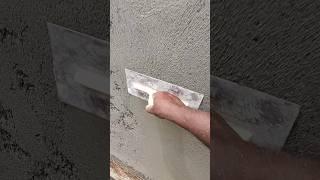 Outside wall plaster methods  #shortsfeed #construction #plaster #skills #wallplaster #amazing