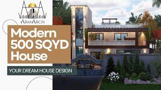 Modern 500 Sqyd Luxury House Design | ArmArch