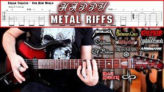 10 Great HAPPY METAL Riffs With Tabs