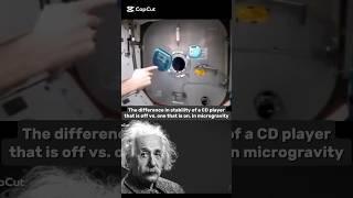 The difference in stability of a CD player that is off vs one that is on in Microgravity.#shorts