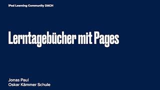 Lerntagebücher mit Pages