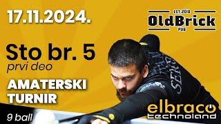 Sto br 5, 17.11.2024. Amaterski turnir 9 ball - Sombor