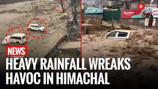 Heavy Rain Triggers Havoc In Himachal Pradesh; Vehicles Swept Away in Kullu Amid Orange Alert