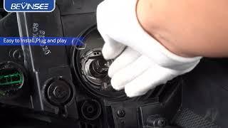 BEVINSEE  | How to install A Brand New H4 9003 LED HEADLIGHT BULB HIGH