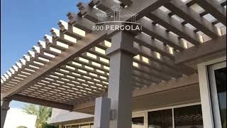 Wooden Texture -Powder coat Aluminium Pergola at Jumeirah 1