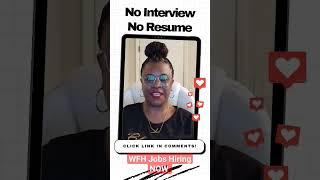 No Interview, No Resume Needed Work From Home!!! #nointerviewjobs  #remotejobs2023 #remotejobs