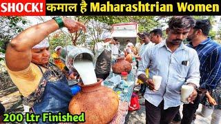 SHOCK! Maharashtrian Women's FINISHED 200 Ltr Lassi in 3 Hours | Famous Street Food in Kolhapur