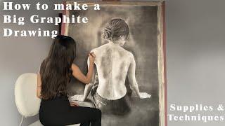 Largest pencil drawing I have ever made | About my journey with scoliosis - spinal fusion | Process