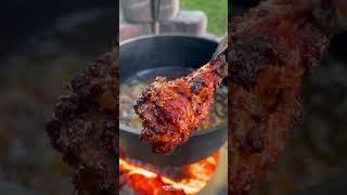 Honey Chili Oil Chicken Wings Recipe | Over The Fire Cooking by Derek Wolf