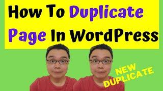 Another Way To Duplicate Page In WordPress