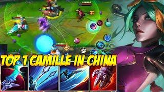 TOP 1 CAMILLE IN CHINA WILD RIFT - THIS CAMILLE IS UNCATCHABLE