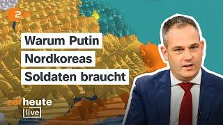 Hilfe aus Nordkorea: Gehen Putin die Soldaten aus? | ZDFheute live mit Militärexperte Gustav Gressel