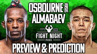 UFC Nashville: Ode Osbourne vs. Asu Almabaev Preview & Prediction