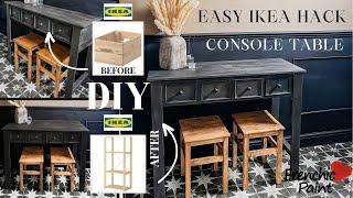 DIY EASY IKEA HENJE entrance table HACK | Budget friendly IKEA HACK | delilapipoly