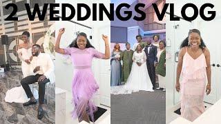 2 Weddings IN 2 Days WITH 2 Dresses: VLOG!