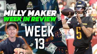 NFL Week 13 Milly Maker Review