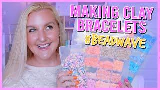 how fast can I make bracelets?! Making Summer Clay Beaded Bracelets  #BeadWave