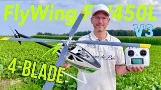 FlyWing FW450L V3 with new 4-blade rotor head | GPS RC Helicopter | for beginners