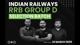 RRB ಗ್ರೂಪ್ ಡಿ 2025 ಕ್ರ್ಯಾಶ್ ಕೋರ್ಸ್ ಜೊತೆಗೆ 30 PYQ ಪೇಪರ್ಗಳು Learn On-Line