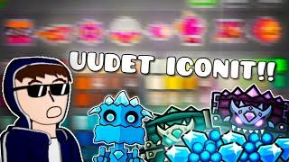 Vaihetaan iconit, avataan arkkuja ja muuta!! Geometry Dash Suomi