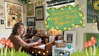 Cozy Office Tour!! A witchy forest workspace in a four-seasons cabin mudroom!