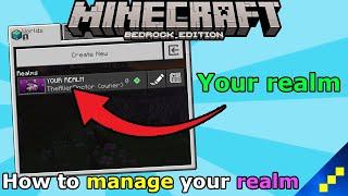 How to CREATE + MANAGE a Realm [Minecraft Bedrock tutorial]