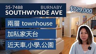 本拿比2房townhouse | 有天台露台 | 適合上車小家庭 | 溫哥華房地產 | Burnaby Townhouse | 近Edmonds天車站 學校 公園 購物 Metrotown