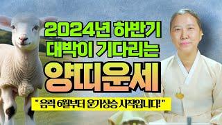 2024년 하반기 양띠운세 "상반기 병풍처럼 아무일 없던 양띠! 음력 6월부터 운기 상승 시작입니다 ! "[양주용한점집]