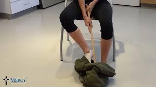 Lower-Body Clothing Using a Dressing Stick