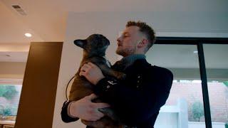 Jack Eichel Gives His Dog Some Attention | Road to the NHL Winter Classic