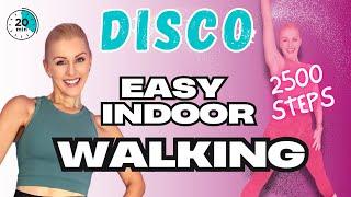 20-Minute Easy Walking Workout for Beginners - Low-Impact Fun To Disco Grooves!