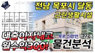 부동산 경매 물건 분석 | 전남 목포시 달동 신항만 근린생활시설 경매 투자 | 고수익 달방 임대