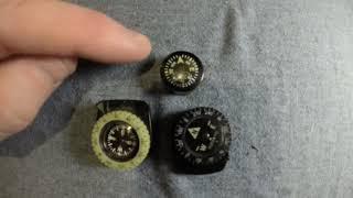 Button compass overview. Marathon, Suunto and Ndur.