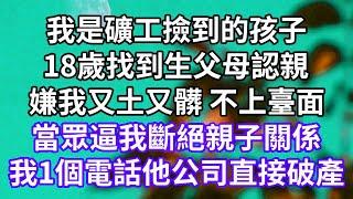 我是礦工撿到的孩子！18歲找到生父母認親！嫌我又土又髒 不上臺面！當眾逼我斷絕親子關係！我1個電話他公司直接破產！#為人處世 #幸福人生#為人處世 #生活經驗#情感故事#以房养老#唯美频道