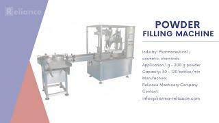 Powder filling and capping machine for pharmaceutical and cosmetic | RELIANCE