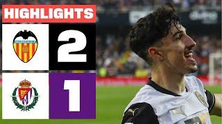 VALENCIA CF 2 - 1 REAL VALLADOLID CF I HIGHLIGHTS LALIGA EA SPORTS